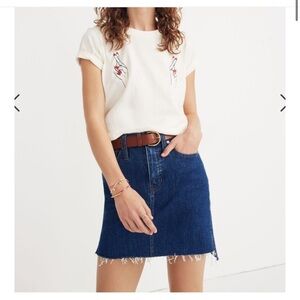 Madewell Blue Denim Mini Skirt
